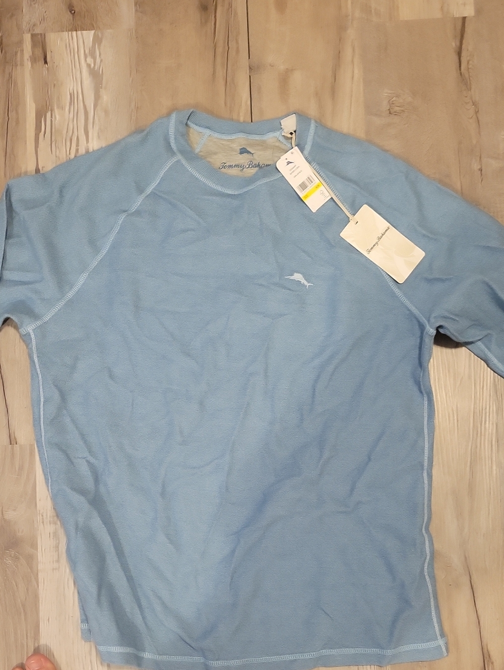 Tommy Bahama Light Blue Long Sleeve Men's Rash Guard